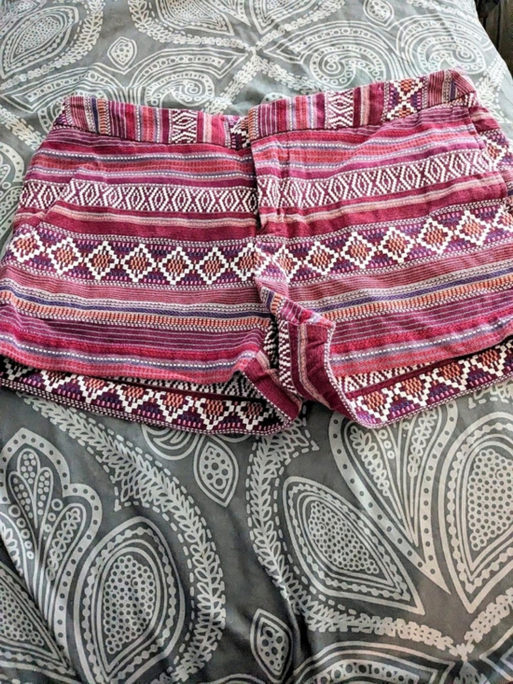 Merona Printed Geometric Skort in Pink & Purple Size 8 Like New